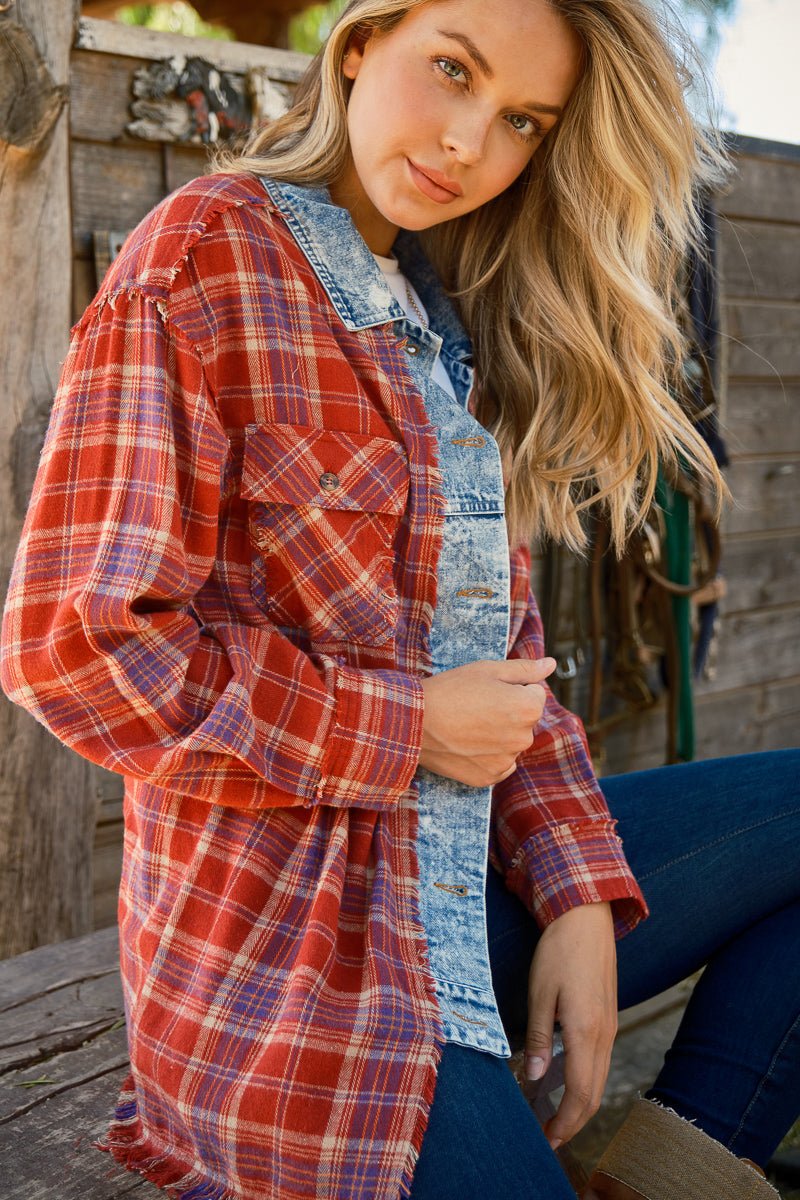 Tacoma Denim Plaid Jacket