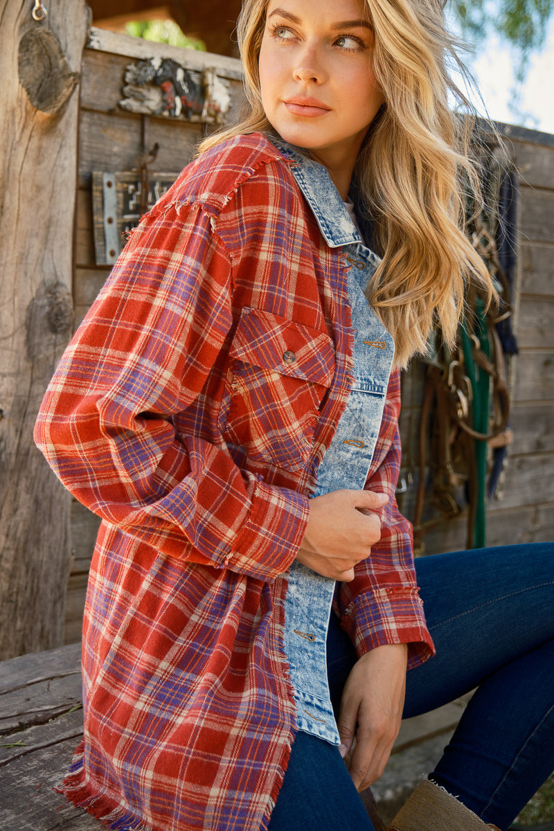 Tacoma Denim Plaid Jacket