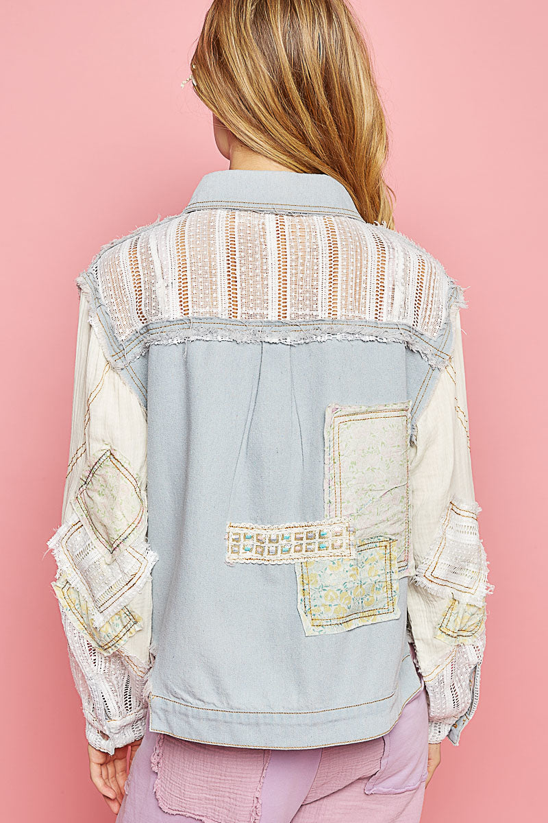 Adelyn Denim Patch Jacket