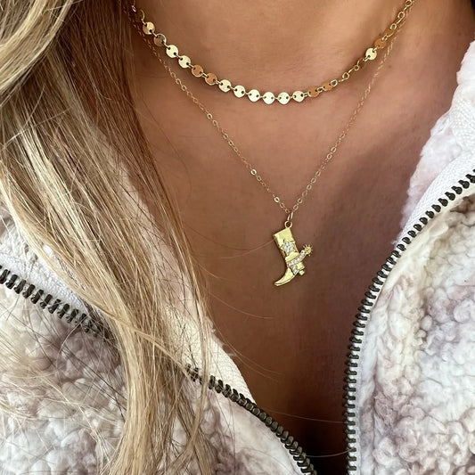 Country Girl Cowboy Boot Necklace