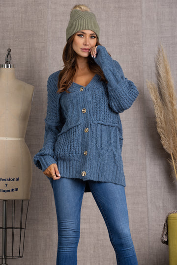 Ellie Cable Knit Cardigan