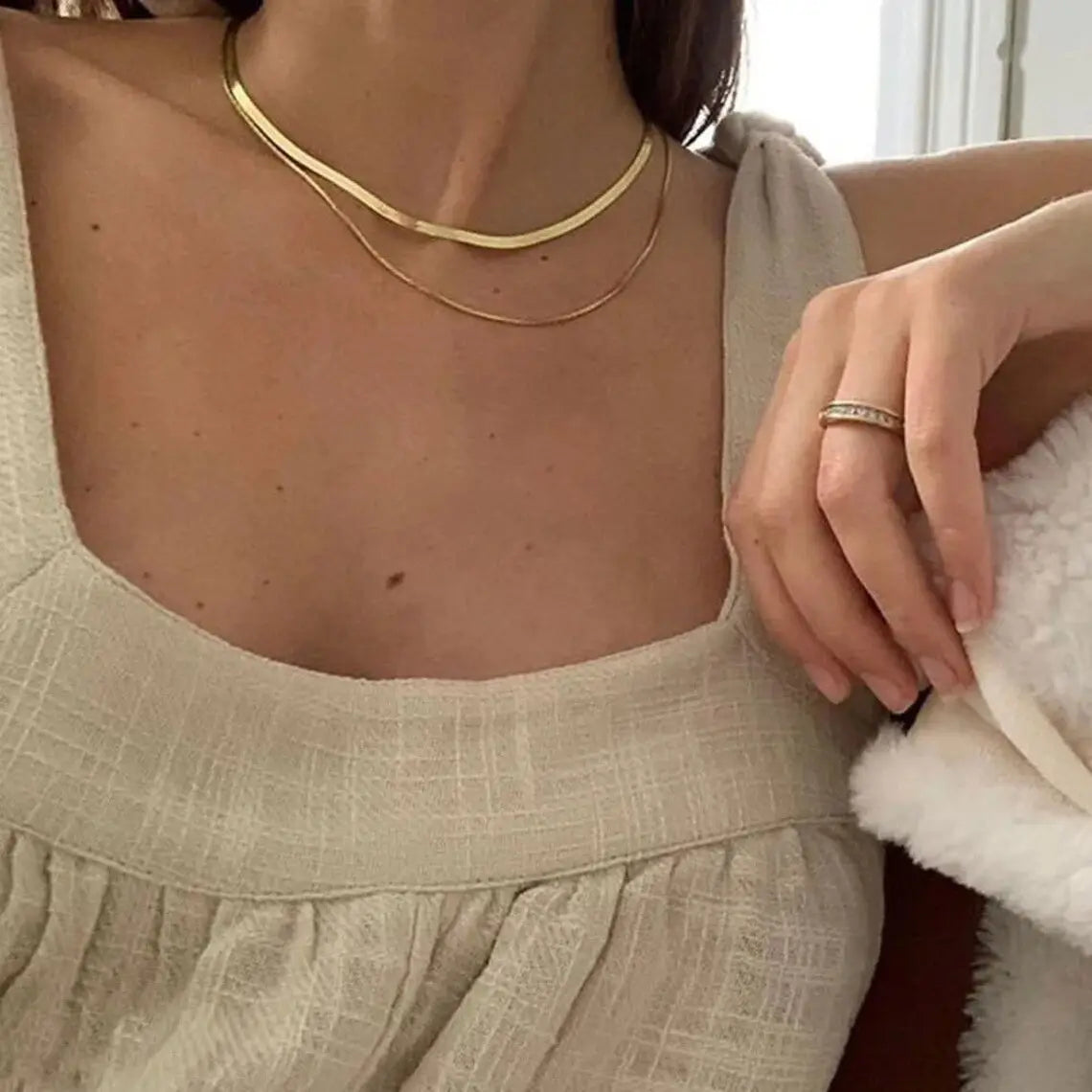 Elsie Snake Shape Layered Necklace